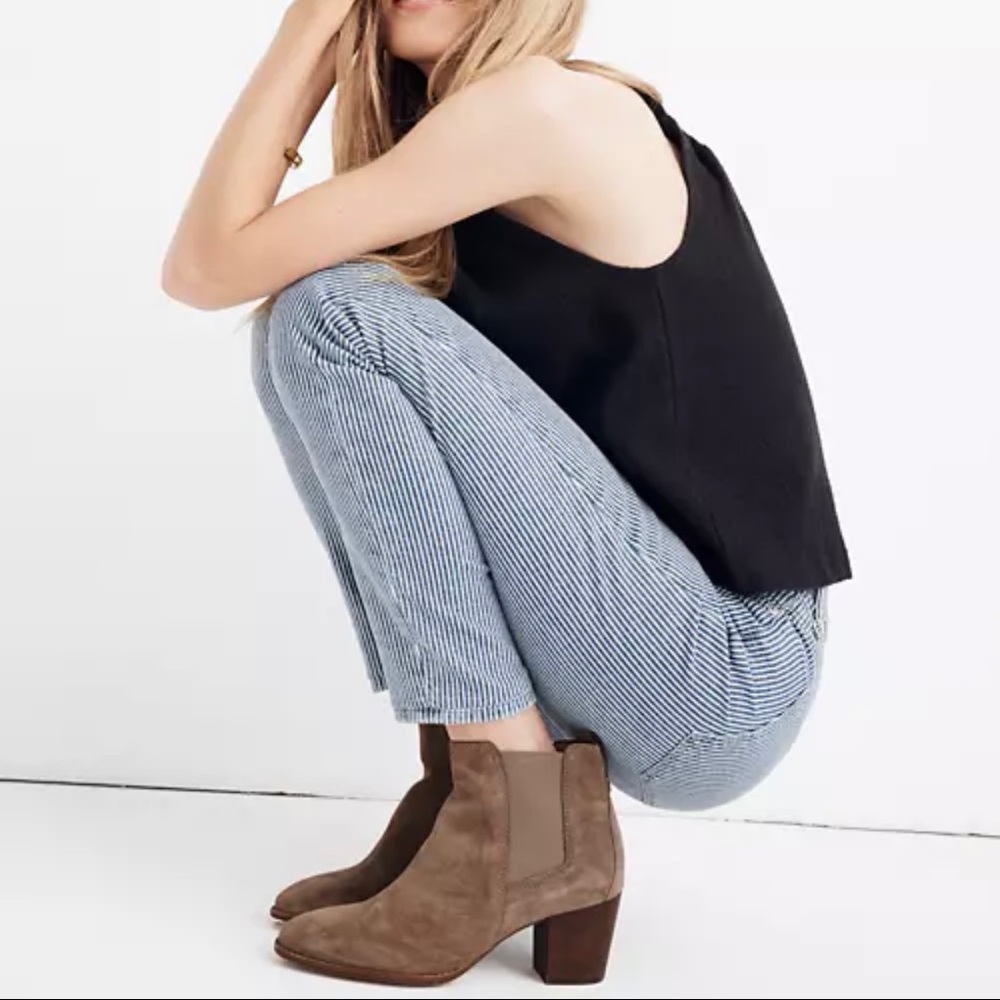 Madewell The Regan Suede Boot Wet Pebble, size 6